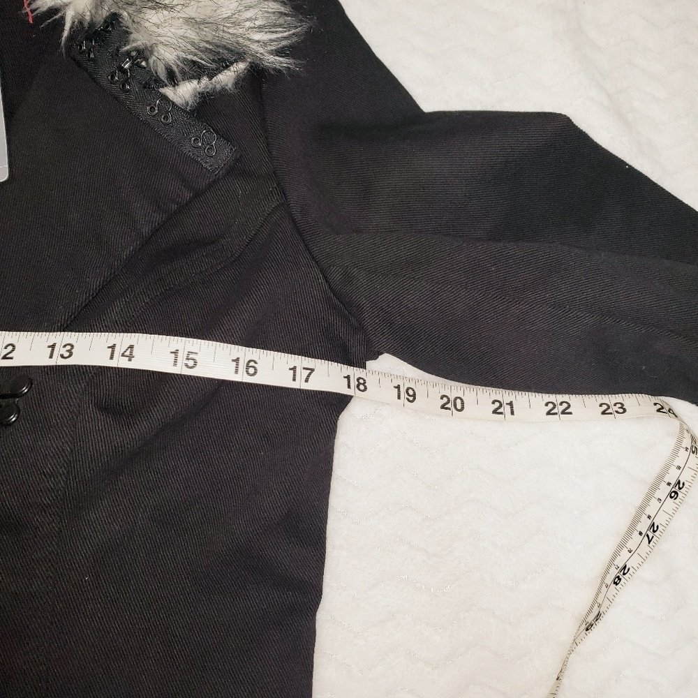 🆕️ Tripp NYC Coat Jacket Goth Punk XL Black - Picture 4 of 5